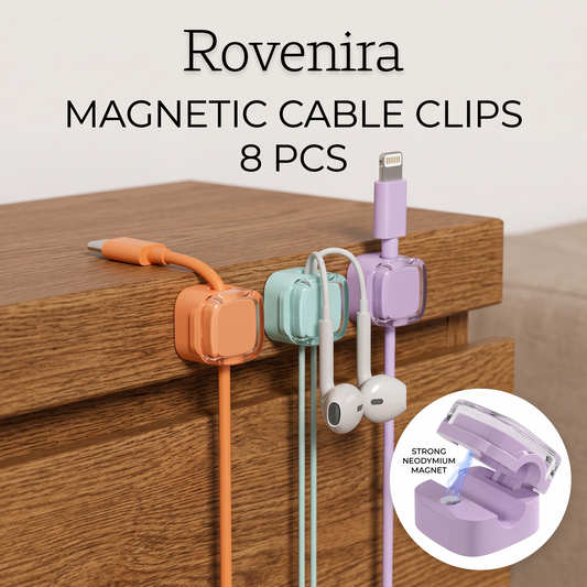 Rovenira® Magnetic Cable Clips 8 PCS