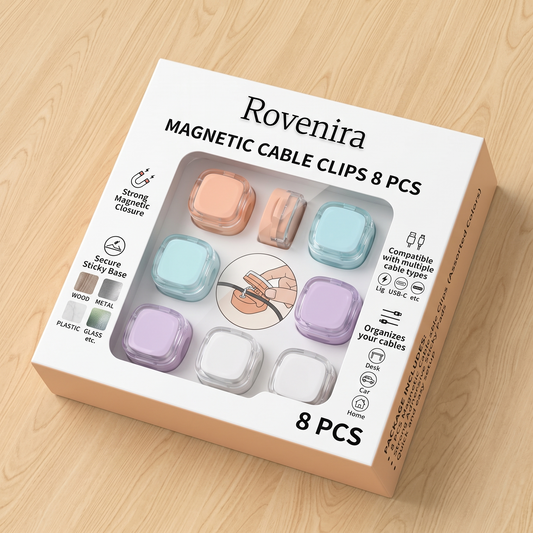 Rovenira® Magnetic Cable Clips 8 PCS